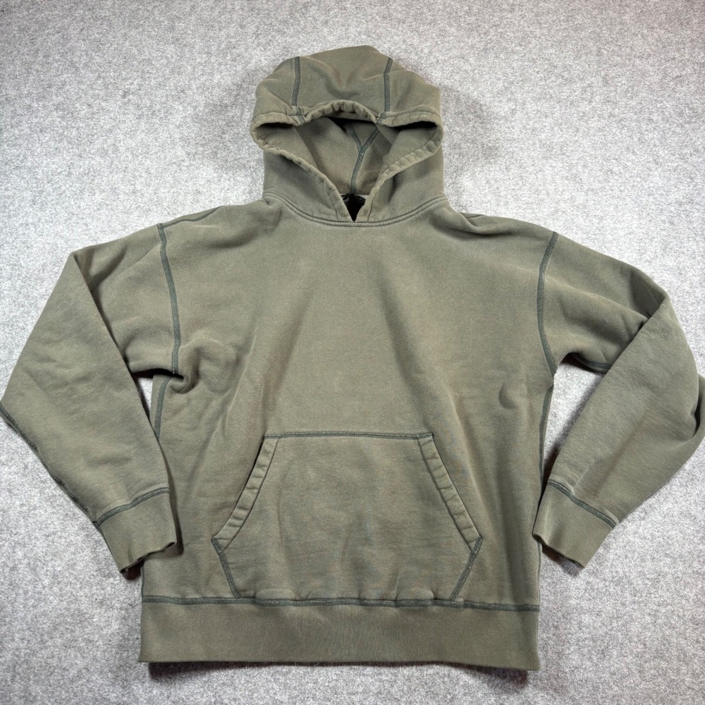 Wings + Horns Mens Olive Green Cotton French Terry Pullover Hoodie Size M Canada